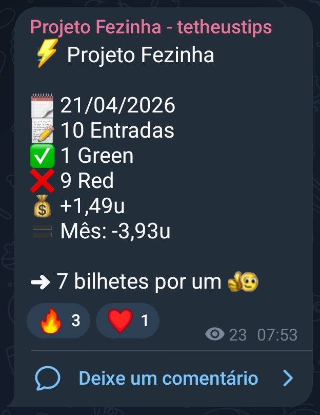 Ontem foi maldade no Fezinha 🥲