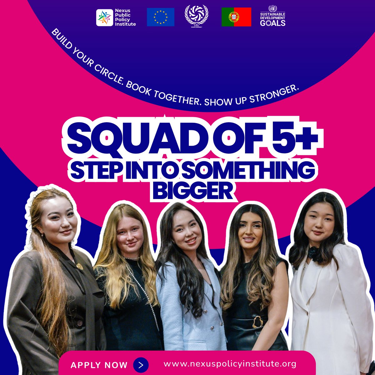nexus_ppi's tweet image. 👥 Come as 5+ and experience it together

Build your network. Show up stronger 🌍

👉 Apply now
nexuspolicyinstitute.org/global-vision-…

#GVA2026 #GroupRegistration #GlobalLeaders #StrongerTogether #YouthLeadership #Portugal2026