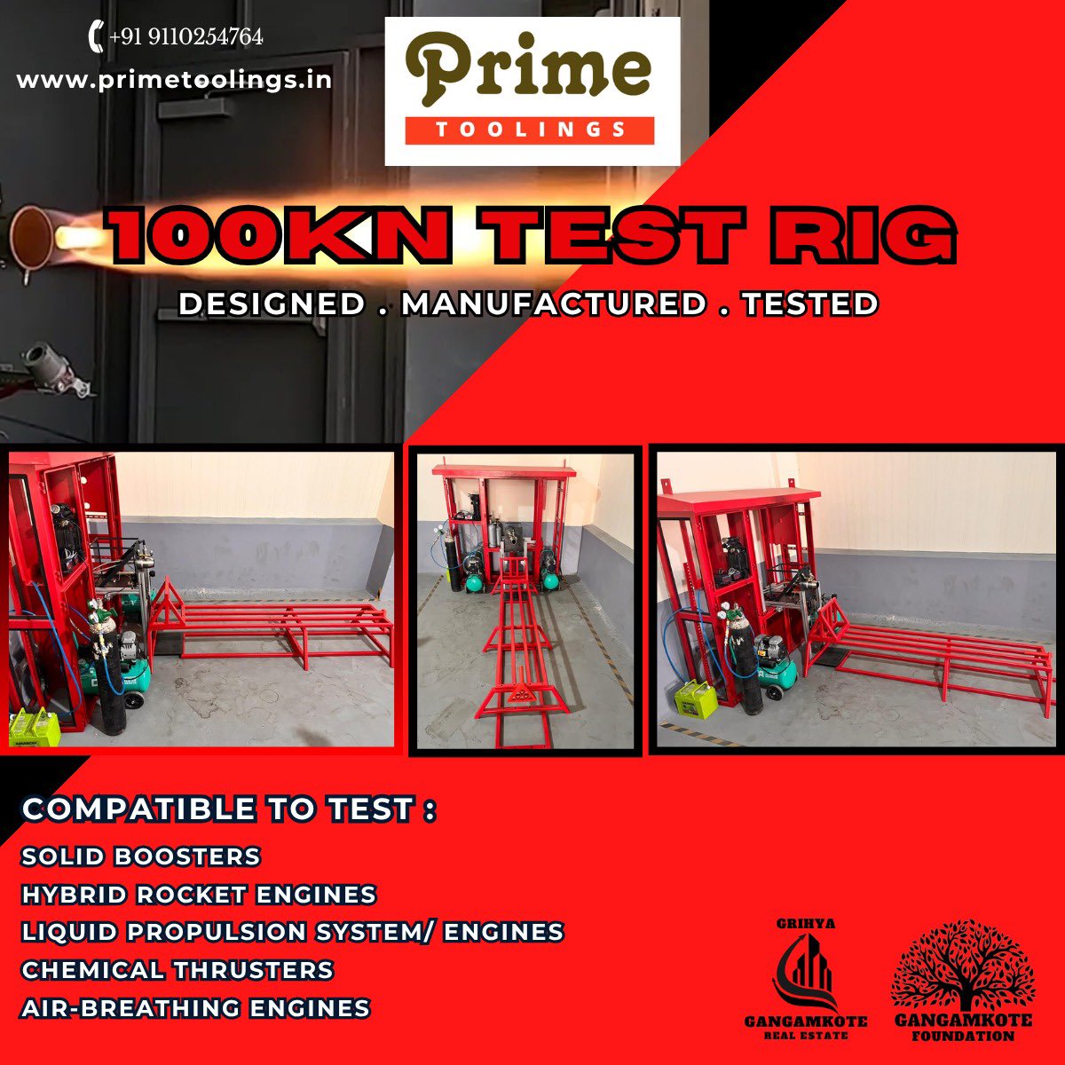 PrimeToolings's tweet image. 🚀 at just ₹2,00,000 with DAQ system , Introducing our 100 kN Test Rig — Designed, Manufactured &amp;amp; Tested for high-performance propulsion systems. Built for precision, safety, and real-world validation. 

Reduce aerospace hype &amp;amp; save defense expenses !

#aerospace #defense #india