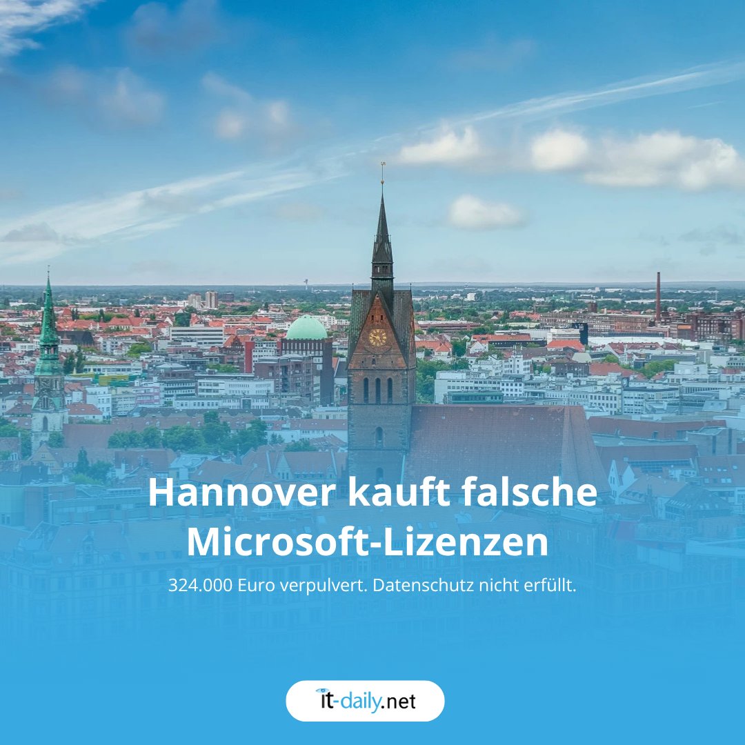 it__security's tweet image. Die Stadt #Hannover hat #Microsoft-Lizenzen im Wert von 324.000 Euro angeschafft, die für den schulischen Einsatz datenschutzrechtlich ungeeignet sind. Eine Taskforce soll aufklären, wie der Einkaufsfehler passieren konnte. it-daily.net/shortnews/hann…