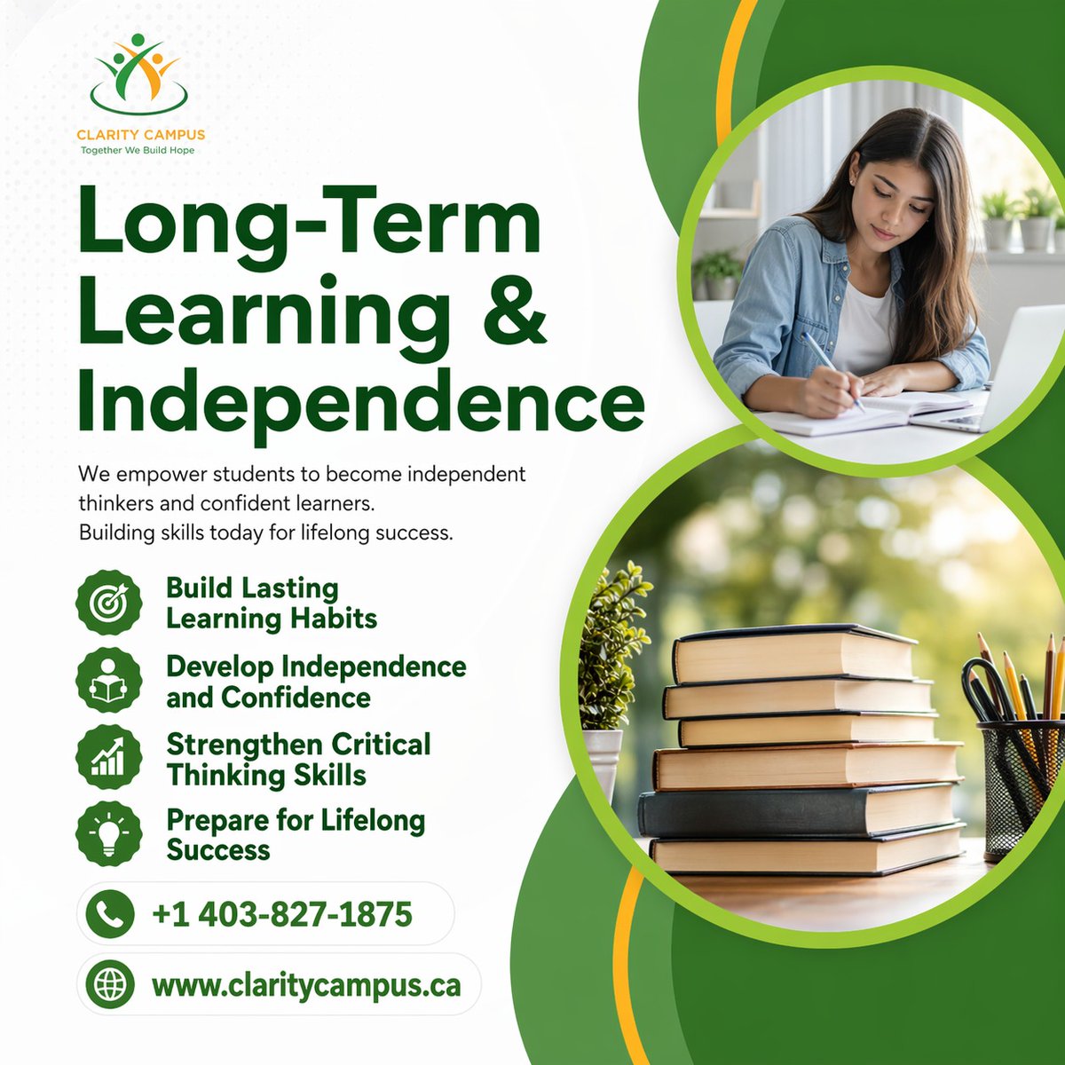 campusclarity01's tweet image. Build skills that last a lifetime! 📚 Clarity Campus empowers students to think independently &amp;amp; learn confidently. 

📞 +1 403-827-1875 🌐 claritycampus.ca 

#Education #StudentSuccess #LongTermLearning