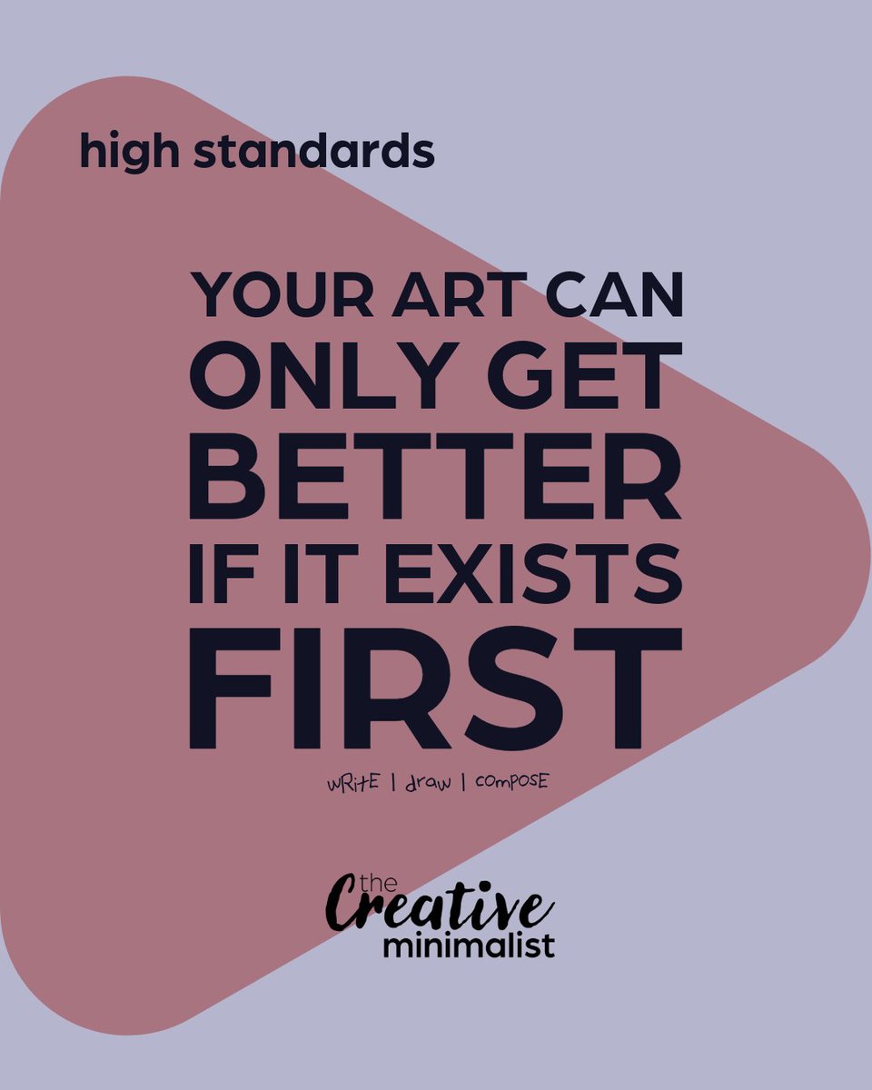 darrenrhill's tweet image. Lower standards can raise output. Not forever. Just at the start.
Has perfectionism ever stopped you before you started? Drop a comment and tell me below.

#creativeminimalist #perfectionism #creativeprocess #makethings #creativityadvice