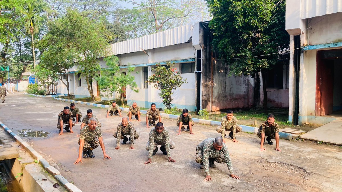 171 BN CRPF is conducting the Drill, PT. Etc.