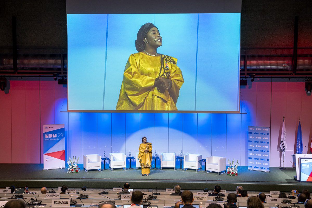 theGICHD's tweet image. The 29th International Meeting of Mine Action National Directors &amp;amp; UN Advisers is underway in #Geneva.
Powerful opening addresses set the tone for #OneHumanity &amp;amp; reminded us that mine action is not technical work. It is human work. It is the restoration of possibility.💙 #NDMUN29