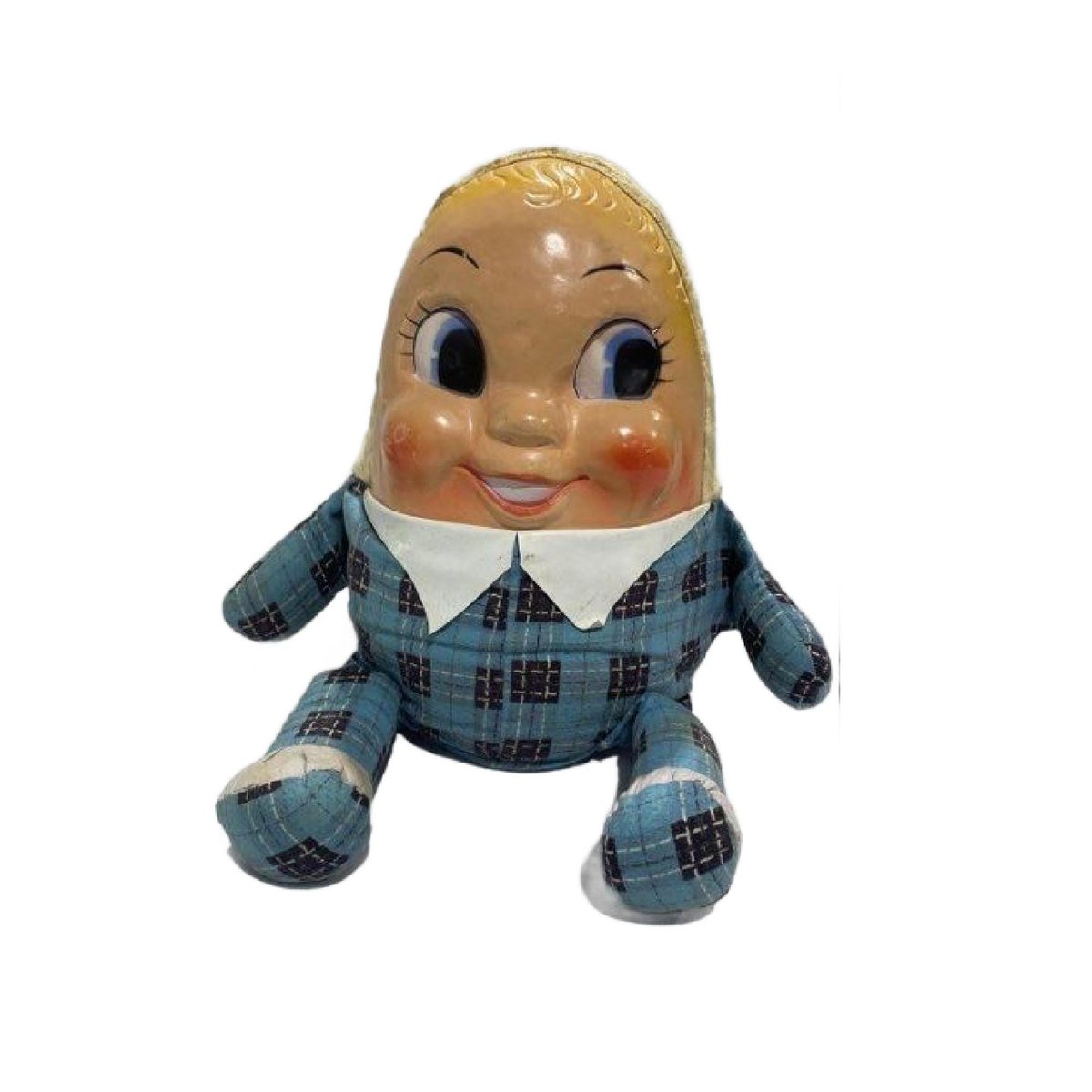 JunkYardBlonde's tweet image. Vintage Rare Color Mask Face Humpty Dumpty King Plushie, 1950s, Knickerbocker, 21"Tall tuppu.net/64c15110 #Etsy #JunkYardBlonde #HumptyDumptyPlush