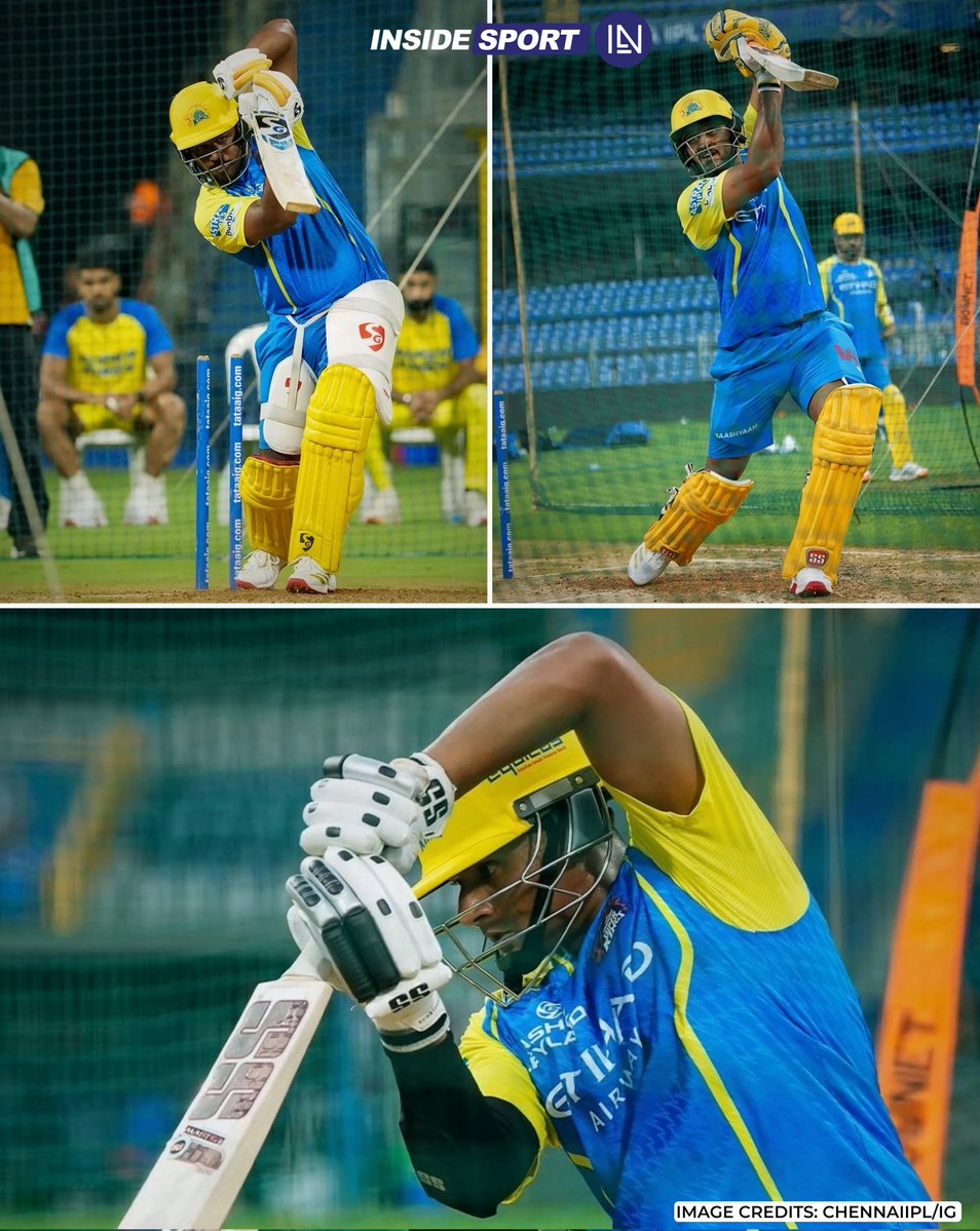 InsideSportIND's tweet image. CSK are gearing up for their clash against MI 🟡🏏

#SanjuSamson #UrvilPatel #SarfarazKhan #MIvCSK #IPL2026 #CSK #CricketTwitter
