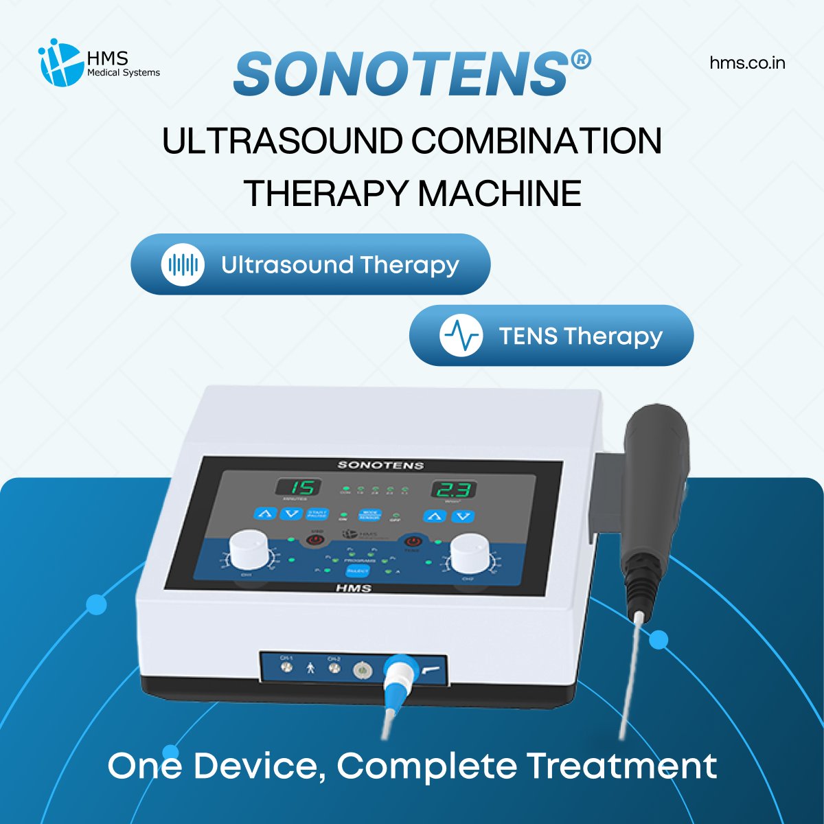 HmsSystems's tweet photo. SONOTENS combines ultrasound and electrical stimulation to deliver effective pain relief and faster healing in physiotherapy treatments.

Learn more - https://t.co/XQQEsfshnB

#Physiotherapy #PainRelief #Technology #MedicalDevices #Electrotherapy #Medical #Healthcare #hospital https://t.co/V0bmB8QV4B