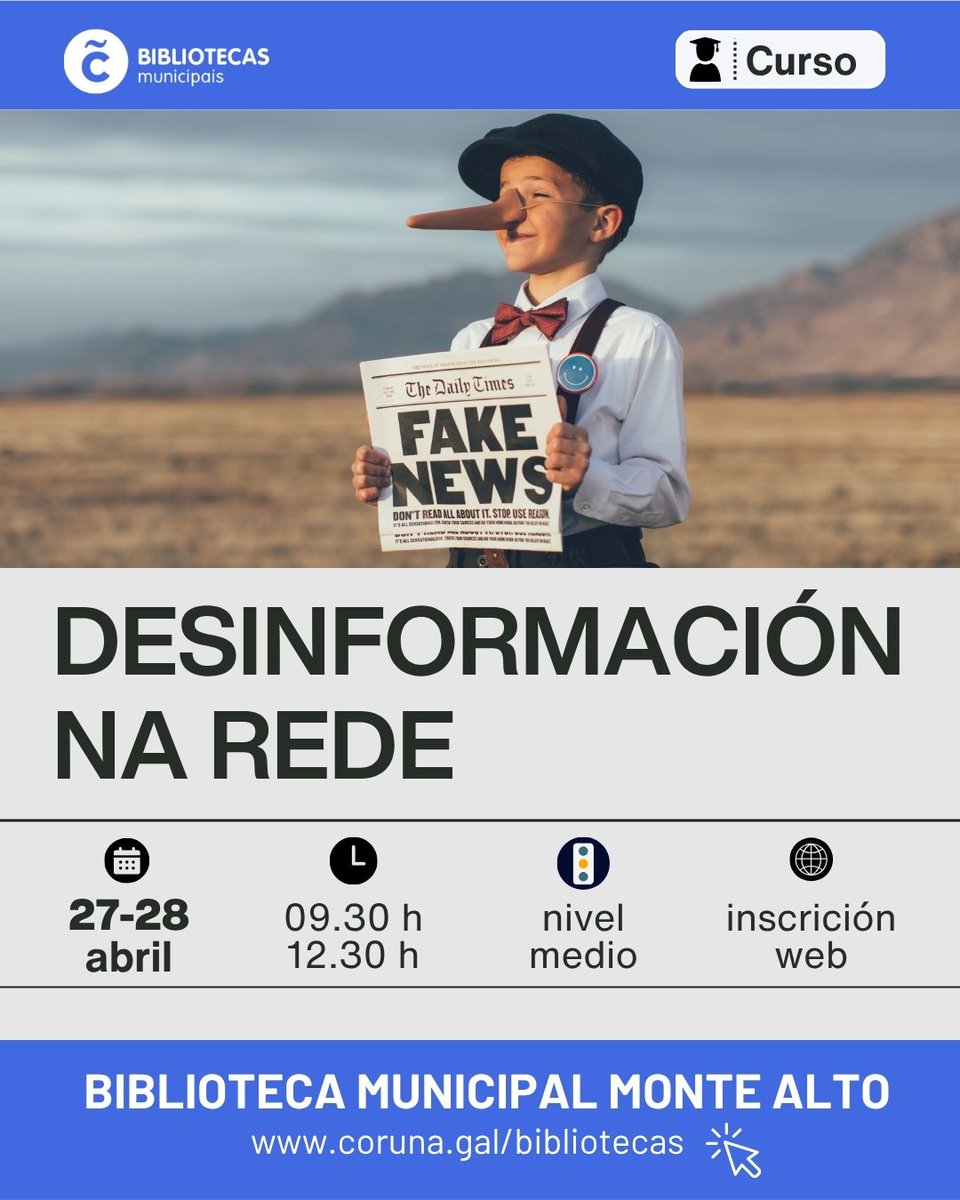 bibcoruna's tweet photo. Unha aproximación rigurosa aos mecanismos de engano e manipulación nas redes. #CompetenciasDigitales🔗 #salud ❤️‍🩹#Cursos👩‍🎓 #Internet🌐 #Móvil📱#ParaUnaVidaConectada🔌 #CompetenciasDixitais #AplicaciónsDixitais #ParaUnhaVidaConectada🔌 https://t.co/EXSJFd1dIe