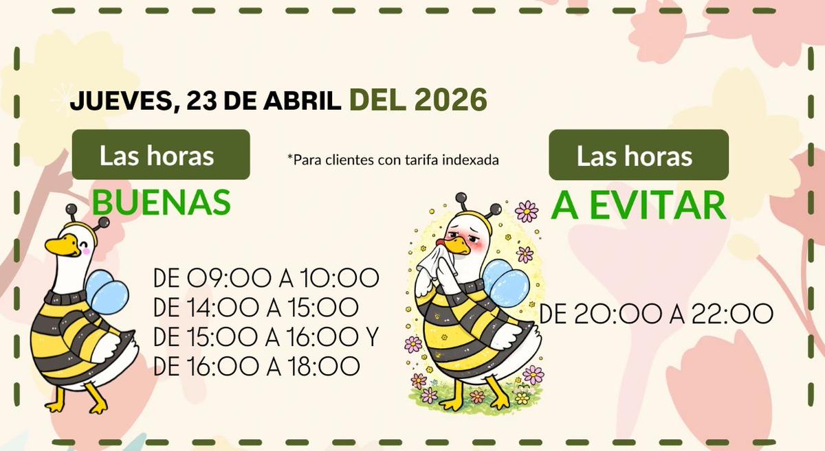 🟢 ¡Aquí las tienes! #LasBuenasHoras de hoy para ayudarte con tu factura. #FeníeEnergía