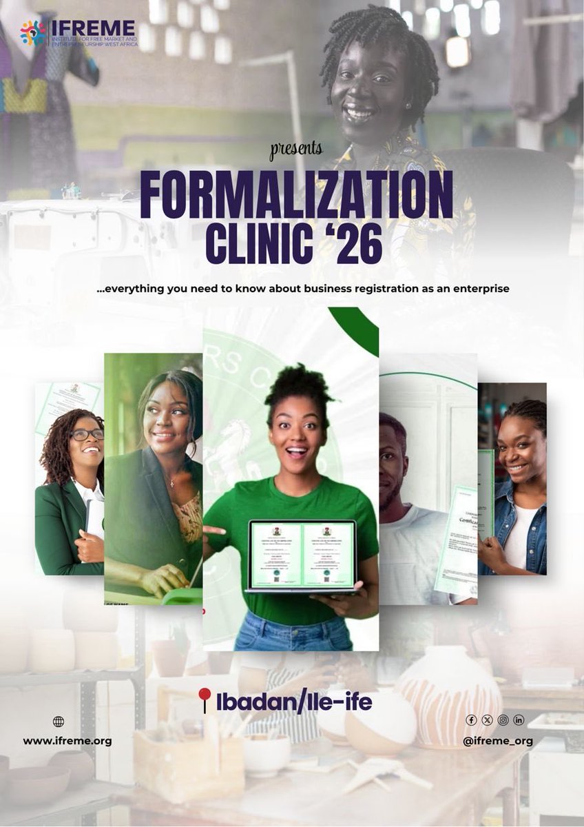 IFREMEORG's tweet photo. Help Us Reach 1,000 MSMEs 

Every day, young entrepreneurs across Nigeria are building businesses but many remain unregistered, unsupported, and unable to scale.

Through our Formalization Clinic 2026 and Enterprise Workshops 2026 we are working to change that.

Donate Now! https://t.co/sFGADIoLlL