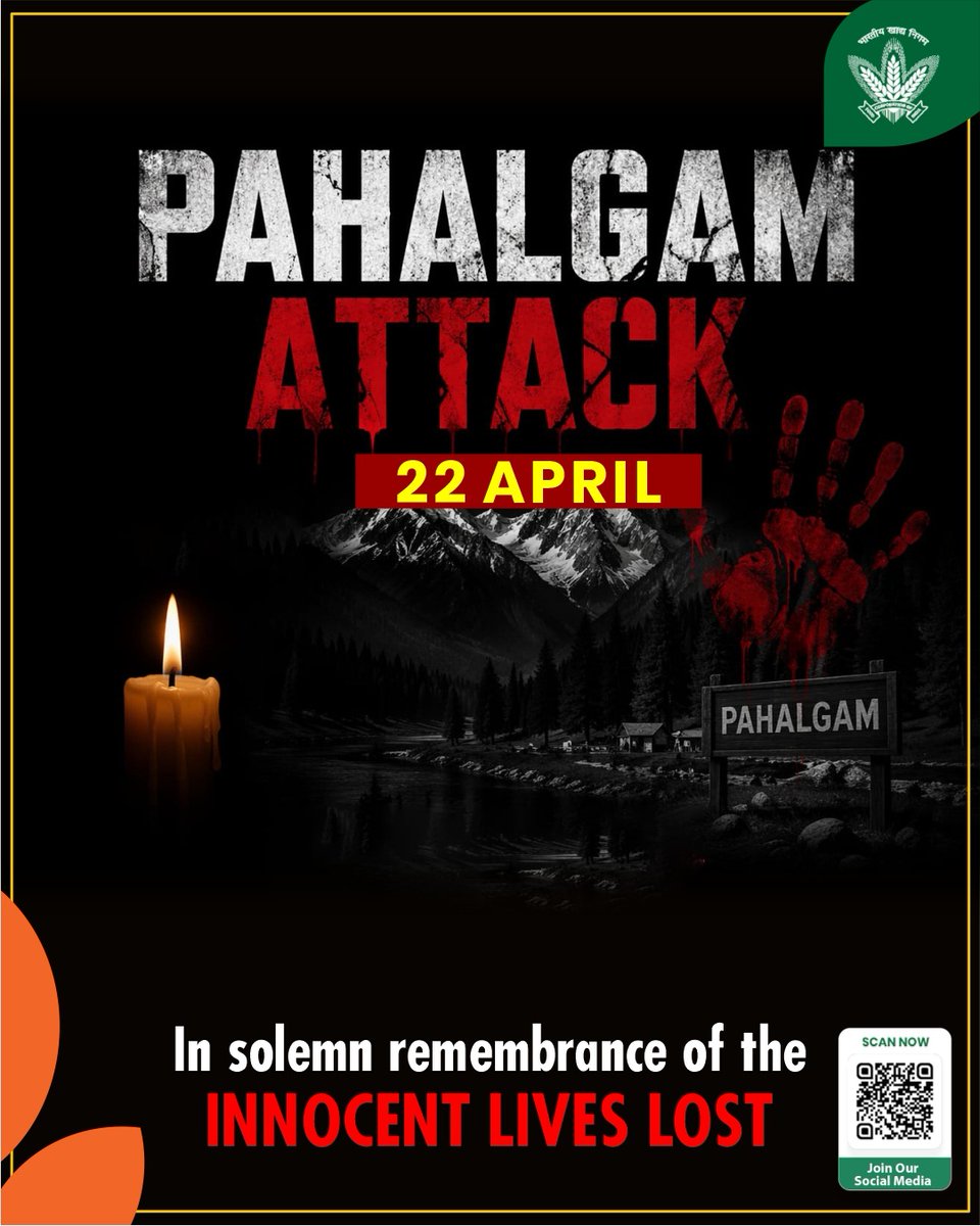 22 April — Where silence carries memory, and memory carries resolve

One year since the tragic Pahalgam Attack, FCI pays its deepest respects to those who lost their lives. We stand in unwavering solidarity with their families.
Such acts of terror have no place in a civilised