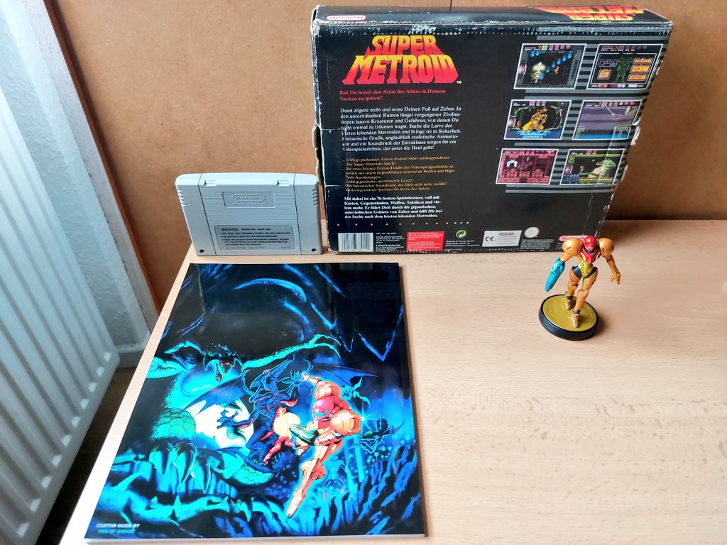 nuclearnightmar's tweet image. #SuperMetroid ist endlich in meine Sammlung gekommen!
Einziger Nachteil der Spieleberater ist lediglich eine gut gemachte Repro, Modul und OVP sind original 
Dafür war der Preis von 230€ inkl Versand sehr gut 👍 
#retrogaming #supernintendo