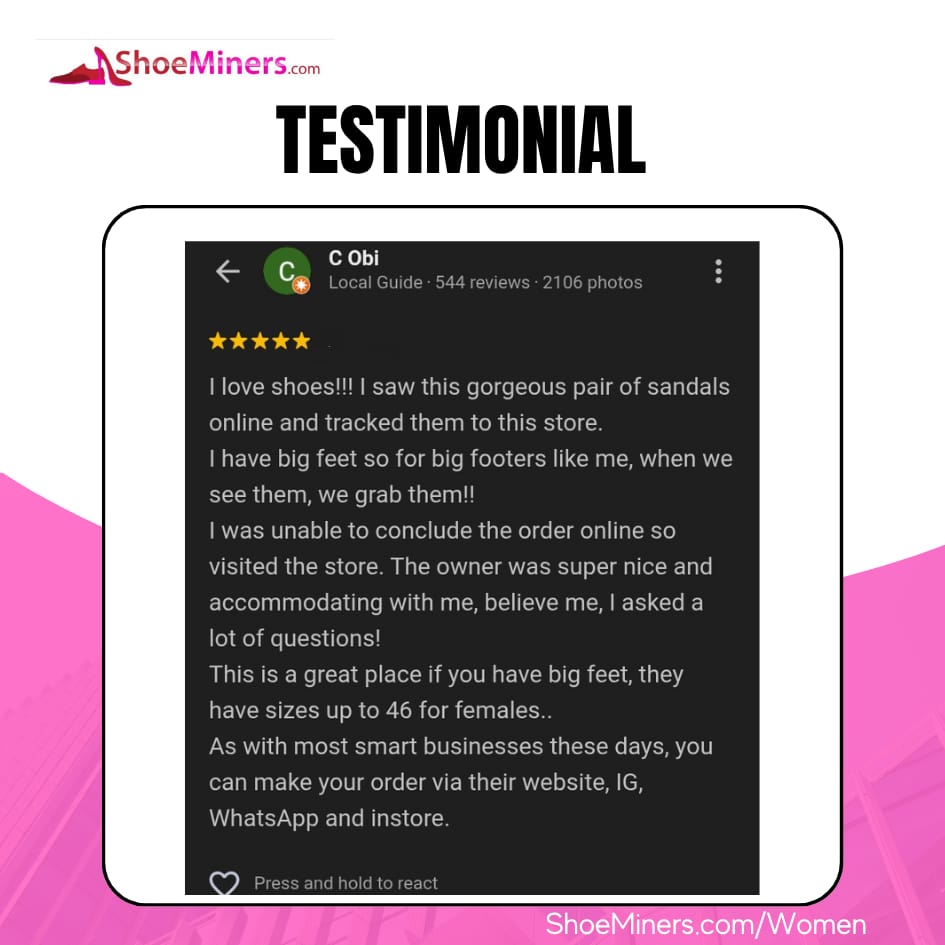 ShoeMiners's tweet photo. Review says it all.

#shoeminers #bigsizeshoes #bigfeetfoundlove #shoelover #mensshoes #womenshoes https://t.co/sSQtd8rj69