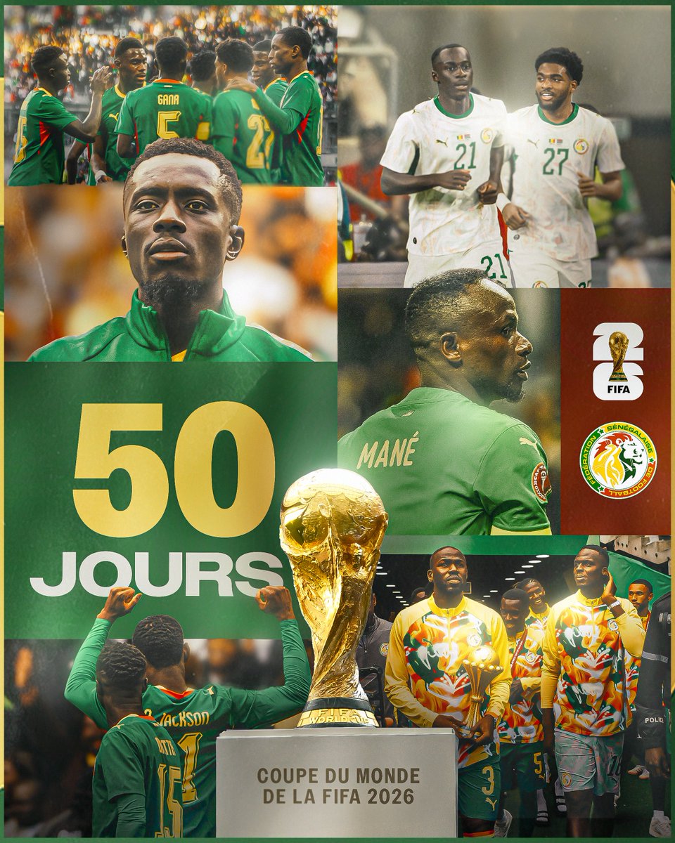 Le compte à rebours est lancé. Plus que 50 jours avant le coup d’envoi de la Coupe du Monde 2026 🌍

Quel est votre meilleur souvenir des Lions lors de la dernière édition ?