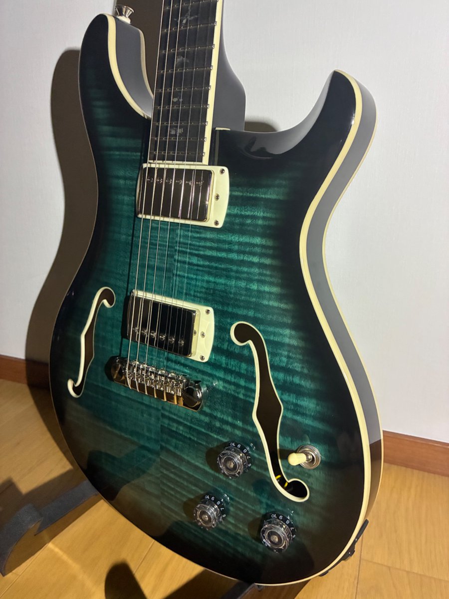latte_sap's tweet image. お待たせいたしました。
PRS SE Hollowbody II Piezo

しかも、ご本人のサイン入りです！

ポールズギターSEと共に楽しんでいきましょう。

#MNG
#萩原悠ギター教室
#GuitarShopTONIQ

小澤様、皆様。ありがとうございました。