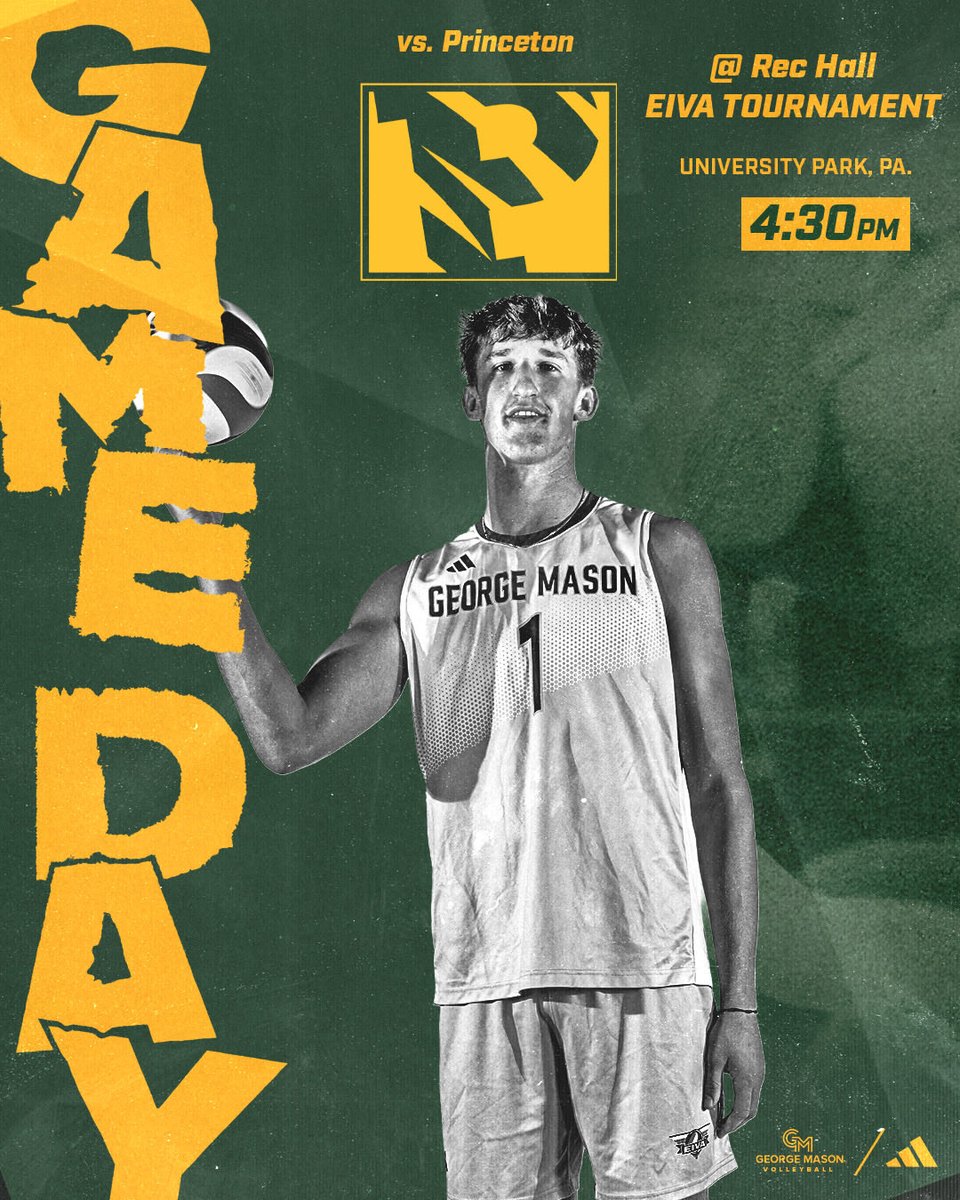 GoMasonMVB's tweet photo. Tourney Time

🆚Princeton
🕟4:30 p.m.
📍 University Park, Pa.
🏢Rec Hall
📊Live Stats: https://t.co/rVfQjXzkJl
📺B1G+: https://t.co/AyJiSOwoHf - Free stream!

#GMUMVB🏐🔰 https://t.co/zFjF1fDKwz