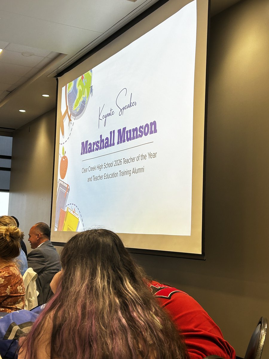 texasmackay's tweet photo. Enjoyed the @ClearCreekISD  Future Educators' Signing Ceremony. Great keynote by the Clear Creek HS teacher of the year Marshall Munson who went through the Teacher Education Training program at Clear Falls. Great to see our district help fill the future teacher pipeline. https://t.co/4z00bclPeT