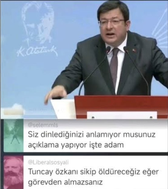 Alttaki Marx fotolu elemanı anladığımız saatlerdeyiz.