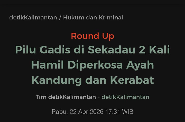 🚨UPDATE🚨
Ternyata di kasus ini, bukan pertama kalinya korban mengalami kekerasan seksual. 😢
Sebelumnya ia pernah menjadi korban kekerasan seksual juga, sampai hamil &amp; melahirkan anak!
Kejadiannya saat korban berusia 14 thn, di 2023.
Pelakunya pria lansia yg memiliki hubungan