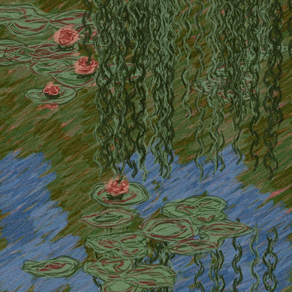 tendenzy's tweet photo. Water Lilies #4 on @AlbaDotArt 

🔗 https://t.co/J8deMwzAdZ 
#generativeart #genart #p5js #impressionism https://t.co/oAXKTWEijl