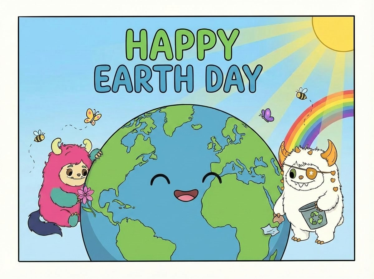cuddlemonsterco's tweet photo. Happy Earth Day! 🌎💚 Here’s to the little monsters who love the Earth so much, they try to bring half of its dirt into the living room every single day. 😂🧹 Let them get messy today, that’s exactly how tiny planet-protectors are made! 🌱✨
#earthday #cuddlemonstercorp https://t.co/K9ftC3g8WP