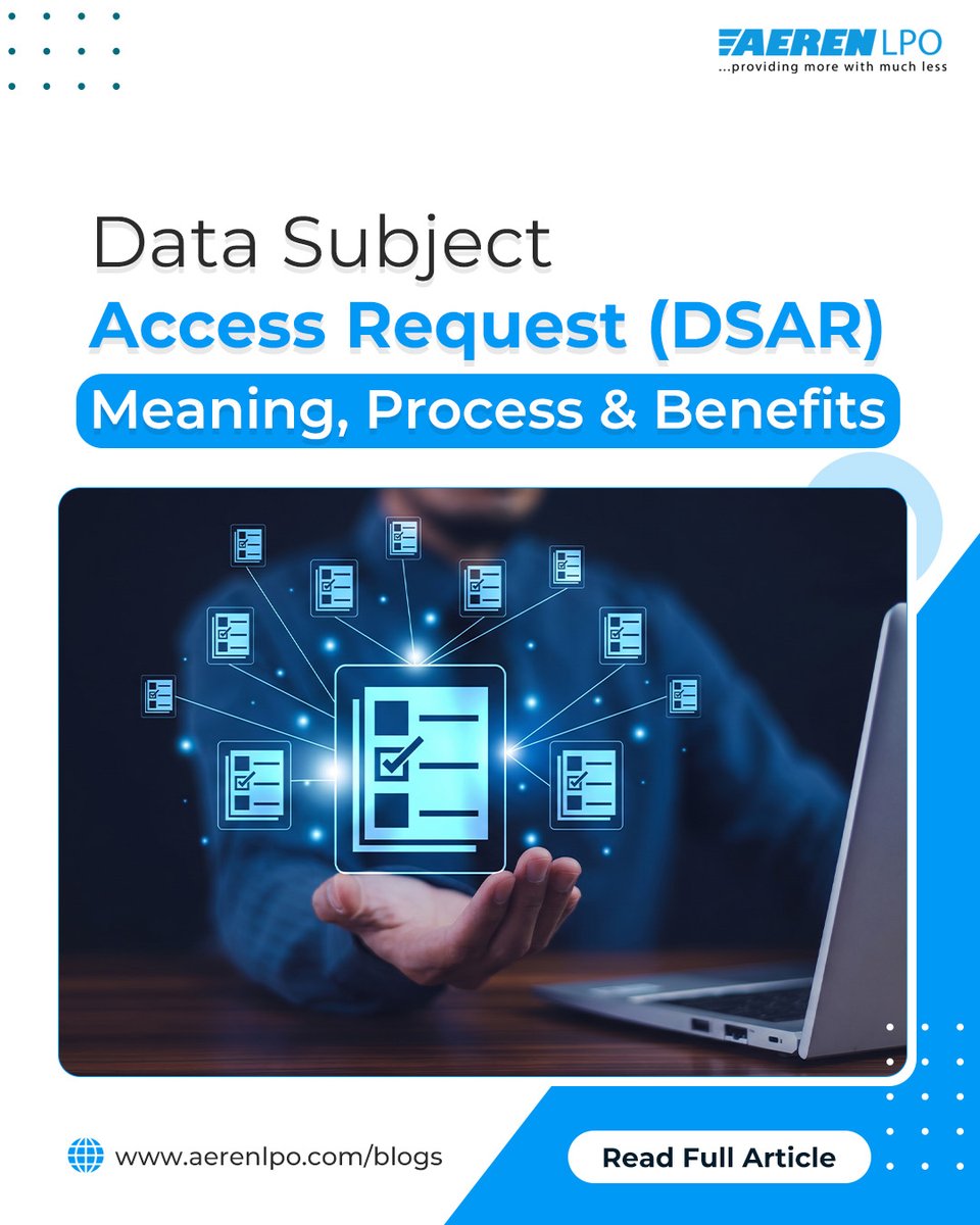 Aeren_lpo's tweet image. What is a Data Subject Access Request (DSAR) ?

Learn how it works, why it matters, and how businesses can stay compliant.

👉 Read more: aerenlpo.com/data-subject-a…

#DSAR #DataPrivacy #GDPR #Compliance #CyberSecurity