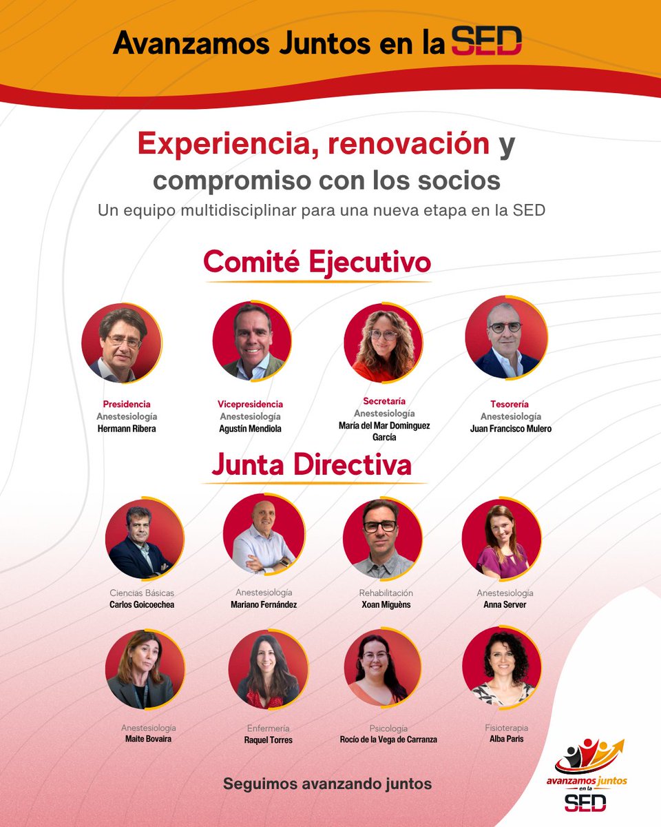 AvanzamosSED's tweet photo. Este es el equipo con el que queremos seguir avanzando en la #SED
Experiencia, nuevas incorporaciones y mirada multidisciplinar para reforzar una sociedad útil y cercana al socio. 

Infórmate 👉🏻https://t.co/AM7TtOurMX
@eleccionesSED26 #AvanzamosJuntosEnLaSED https://t.co/cAlHH9D1IE