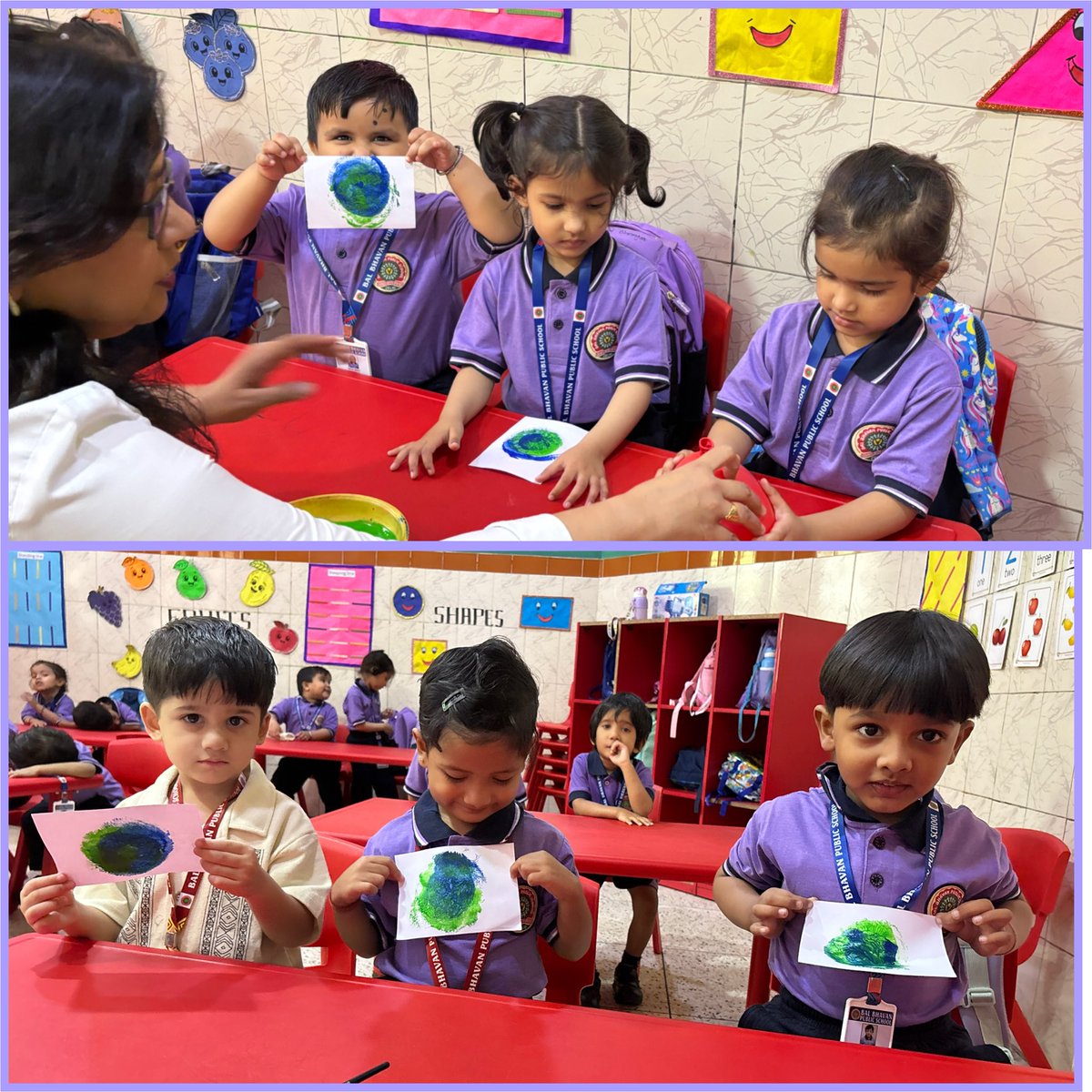 shwetaasingla's tweet photo. EARTH DAY
🌍 Our little learners celebrated Earth Day with a story and fun balloon painting using blue for water and green for land. Small hands learning to care for our planet!
@cbseindia29 @BBPSMV @vividh87
@KavitaMehrotra7 @priyanka1989
@EduMinOfIndia 
@UNICEF @EarthDay @UNEP https://t.co/WvPDIZiNQq