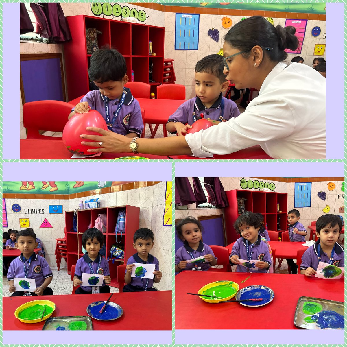 shwetaasingla's tweet photo. EARTH DAY
🌍 Our little learners celebrated Earth Day with a story and fun balloon painting using blue for water and green for land. Small hands learning to care for our planet!
@cbseindia29 @BBPSMV @vividh87
@KavitaMehrotra7 @priyanka1989
@EduMinOfIndia 
@UNICEF @EarthDay @UNEP https://t.co/WvPDIZiNQq