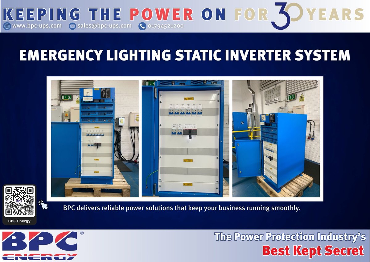 BPC Energy supplied a PowerPro ELMOD Static Inverter to an Atrium Leisure Centre for reliable emergency pool lighting. Contact us: ow.ly/otRg50VCurW 

#EmergencyLighting #StaticInverter #BackupPower #EnergyEfficiency #PowerProtection #MissionCritical #BPCEnergy