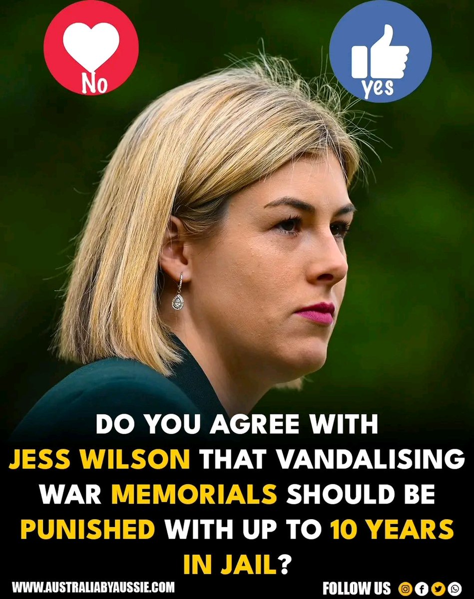 S_GerardRennick's tweet image. The Victorian opposition leader Jess Wilson has proposed a major crackdown on vandalism targeting war memorials and historic sites, including jail terms of up to 10 years.
