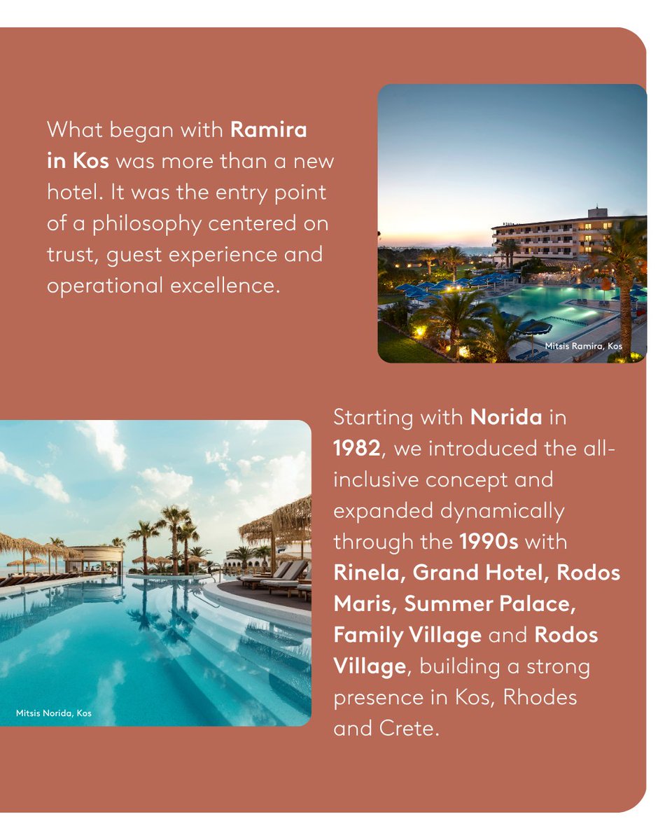 MITSIS's tweet photo. From Kos in 1976 to the world in 2026.
 
Founded by Konstantinos Mitsis, our story began with more than just a hotel, it began with a vision. One rooted in trust, authentic Greek philoxenia, and an unwavering commitment to guest experience.

#mitsis #50years https://t.co/qkoXISvGal