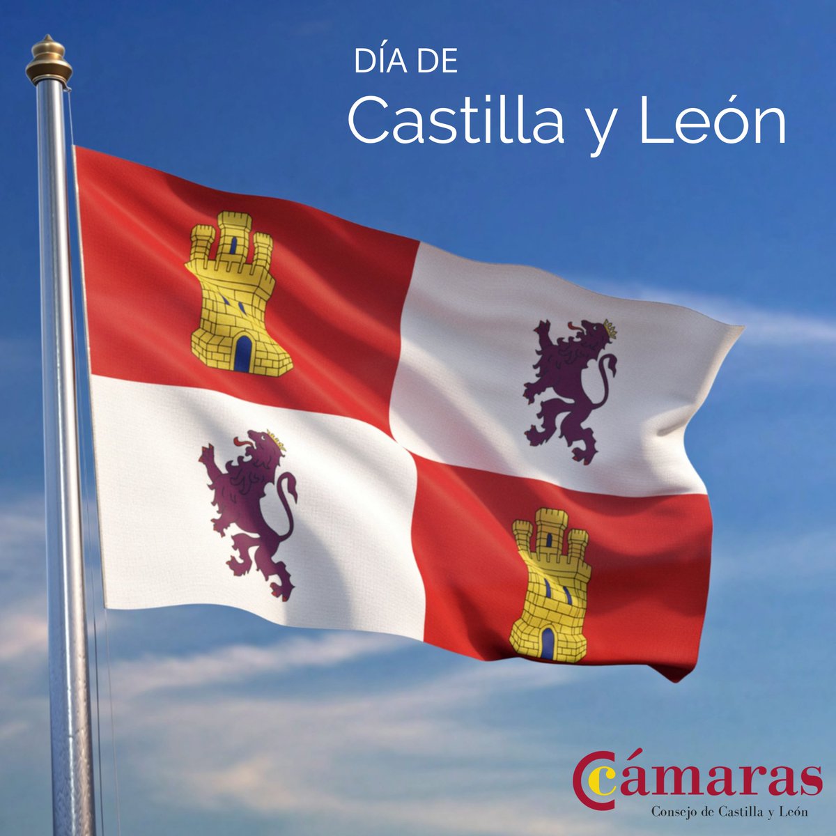camarascyl's tweet photo. ¡Feliz #23Abril! Hoy celebramos que #CastillayLeón es mucho más que historia; es el talento de nuestra gente y la fuerza de nuestras empresas impulsando el futuro.
Sigamos construyendo juntos una tierra de concordia y oportunidades. 🤝✨
#DíadeCyL #OrgulloCyL https://t.co/yCCuZkjN0a