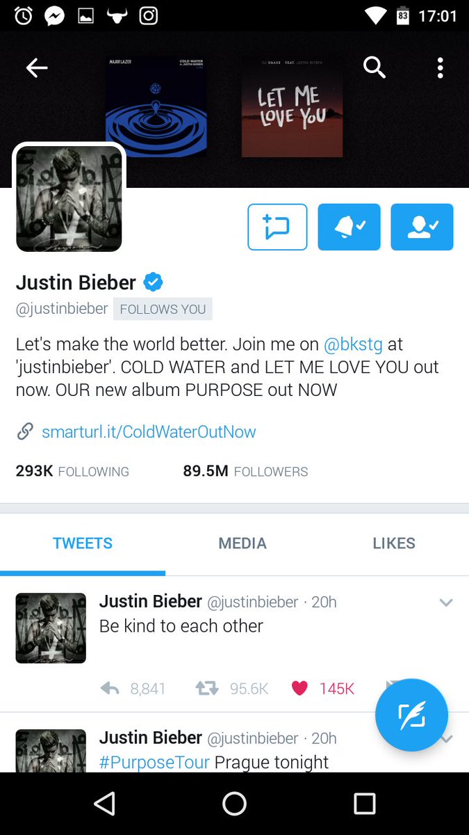 notmanas's tweet photo. @daisiesrauhls @justinbieber No more bragging rights :( https://t.co/QPh3WpA81x