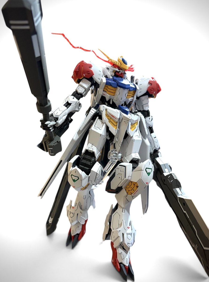 Redcomet_517's tweet photo. MG ガンダムバルバトス拡張パーツ装着😊
眼光エフェクトが格好良すぎる🤩
#ガンダム　#ガンプラ　#ガンプラ好きと繋がりたい　#gundam  #gunpla  #プラモデルライフ  #プラモデル　#ガンダムバルバトス https://t.co/2GkpKVNtmc