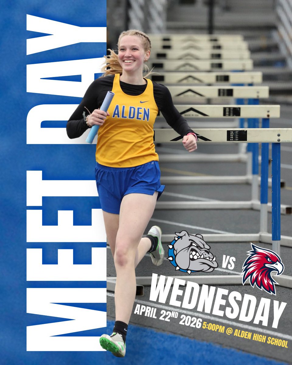 AldenTrack's tweet photo. 🚨MEET DAY! 
5:00PM 
Alden Vs Iroquois 🏃‍♀️💨 https://t.co/T2fJ62nR2T