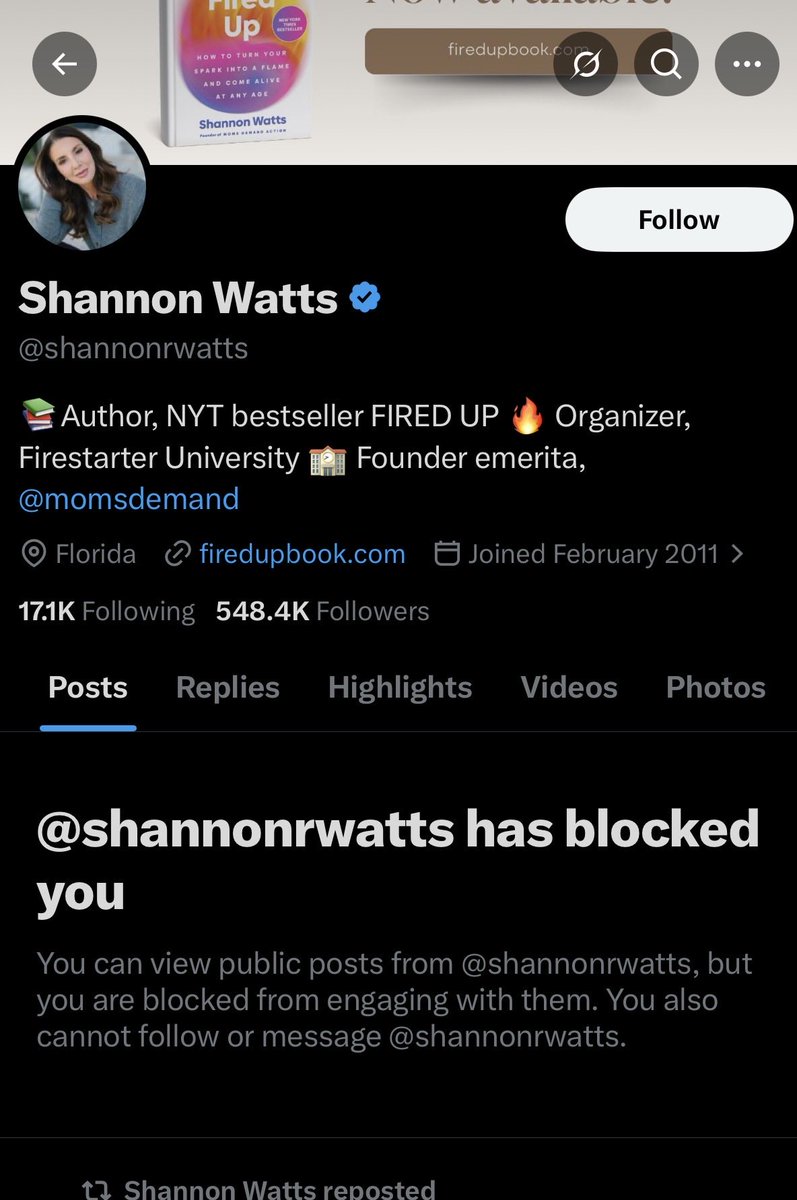 jesselar's tweet photo. This is what’s wrong with our politics on the left these days. I’ve followed Shannon Watts for years, and support 95% of what she posts. I’ve engaged with things I agree with and disagree with. She has been a wonderful voice and advocate for a lot of wonderful things. (1/) https://t.co/XcJ5Rept2v