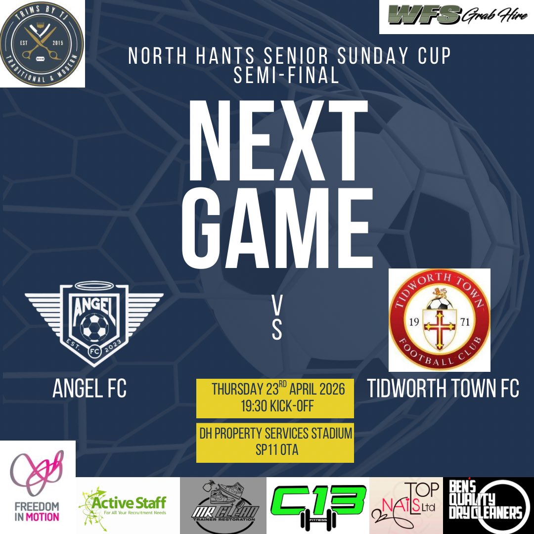 FCAngel23's tweet photo. 🚨🪽TOMORROW!!🪽🚨 We are in midweek North Hants Senior Cup action this week as we face @TidworthTownFC1 again for a second time in 5 days in yet another Semi-Final. Under the lights at @AndoverNSfc, 7:30pm Kick-Off…see you there!! #UTA #COYA #Angel #AngelFC 🪽🏆🙏🏾🔵 https://t.co/QO5vO8ds9j
