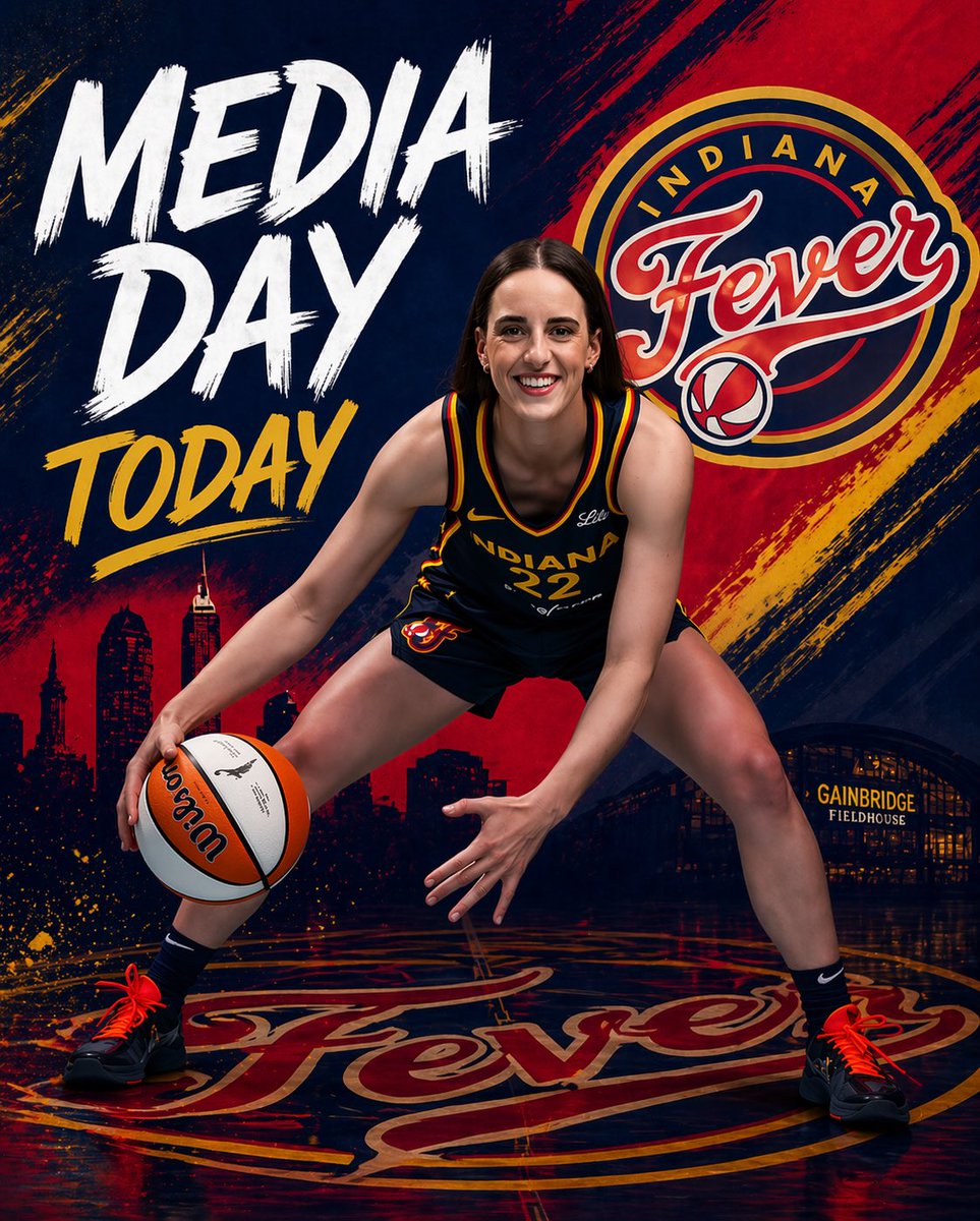 Update_Centrals's tweet image. Cameras on. Lights bright. Buckets pending. 🎥🏀🔥

It’s Media Day for the Indiana Fever, and you already know Caitlin Clark is bringing the energy, the swagger, and probably a logo-three for the cameras. 😎

Season can’t come soon enough. #IndianaFever #CaitlinClark #WNBA