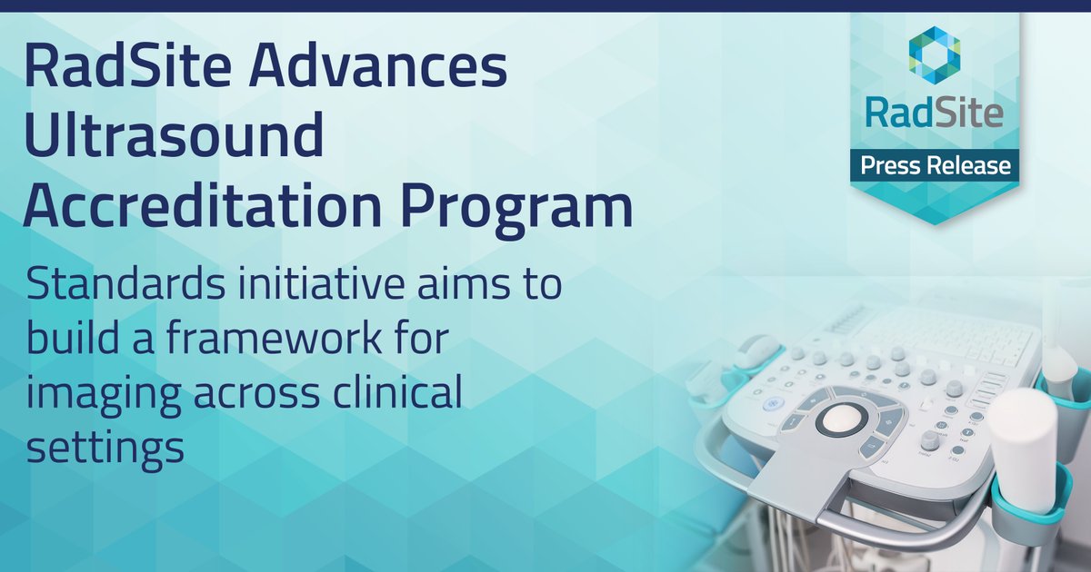 RadSiteNews's tweet image. RadSite™ announced that its Ultrasound Standards Committee has been meeting since January to develop a new Ultrasound Accreditation Program. To read the full press release, click here: radsitequality.com/radsite-news/r…