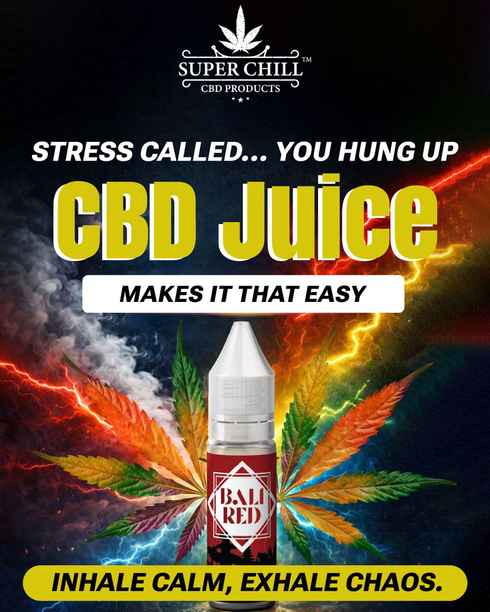 GetSuperChill's tweet image. Stress tried… but you hit decline 📵

Stay cool, stay in control with CBD Juice that keeps your vibe balanced and your mind at ease. 💨✨ Smooth, flavorful, and made for those who choose calm over chaos.

Inhale calm. Exhale chaos. 🌿

#CBDJuice #StayChill #VapeLife #CBDWellness