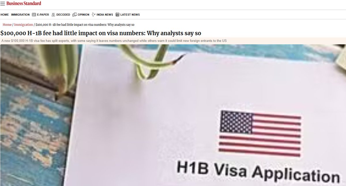 KumarXclusive's tweet image. #GoogleAlerts about H-1B speculative news 

business-standard.com/amp/immigratio…