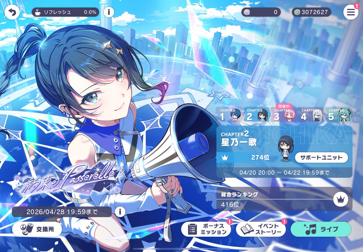Hamachi212's tweet photo. 久々のイベランです。
一歌チャプター39760635ポイントで274位でした！ https://t.co/QgHMCN1oxX