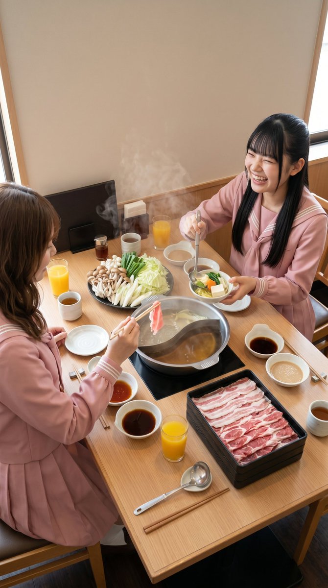 aiohmwc's tweet photo. 悩んだけど勇気だして店員さんに言ってみたら、爆速で普通の肉に変えてくれた！🥹✨

神対応すぎて逆に申し訳なかったけど、お腹いっぱい食べれて大満足🫶
しゃぶしゃぶの店員さん優しすぎ。絶対また来る！！🥩🔥
先生の言うとおり「愛」が大事だね！

#しゃぶ葉 #神対応 #aigirl #aiart #制服 https://t.co/HGs3hVg9XV