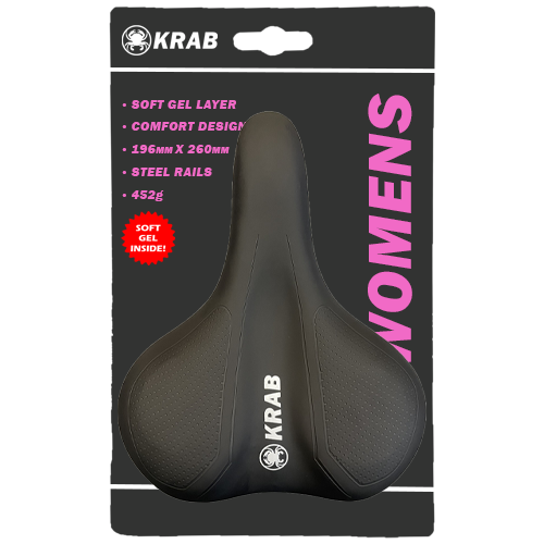 Walkers_Cycles's tweet photo. Have you tried our own brand KRAB saddles? 🦀

Four options available, all with gel padding and display header cards. A waterproof outer skin. Our saddles are hard wearing and top quality for a bargain price! 😍

RRP: £19.99
   ➡️https://t.co/iqpKUOJvrA https://t.co/QbTUIczTF2