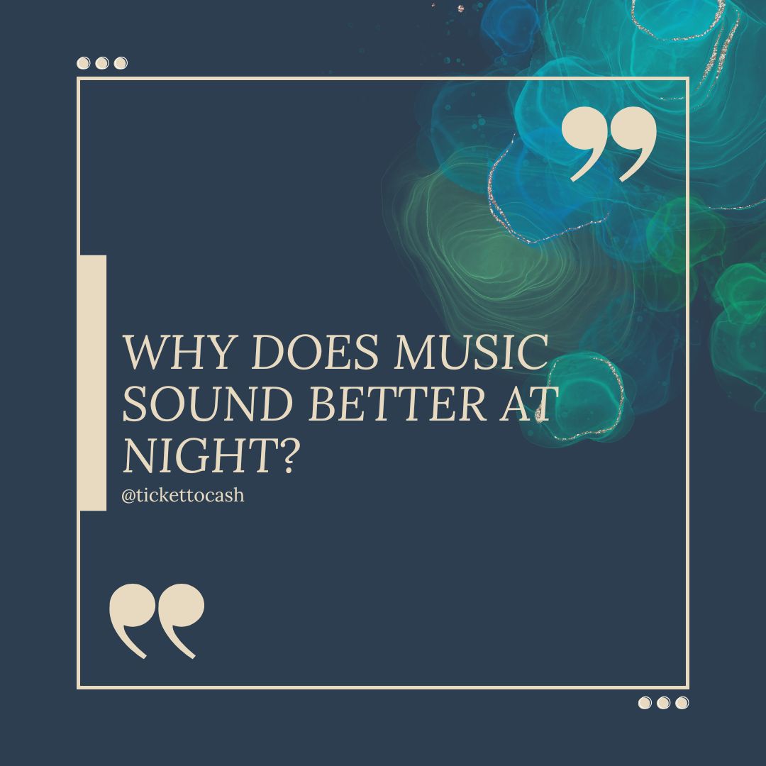 TicketToCash's tweet image. Why does music sound better at night?

#concert #quotes #tickettocash