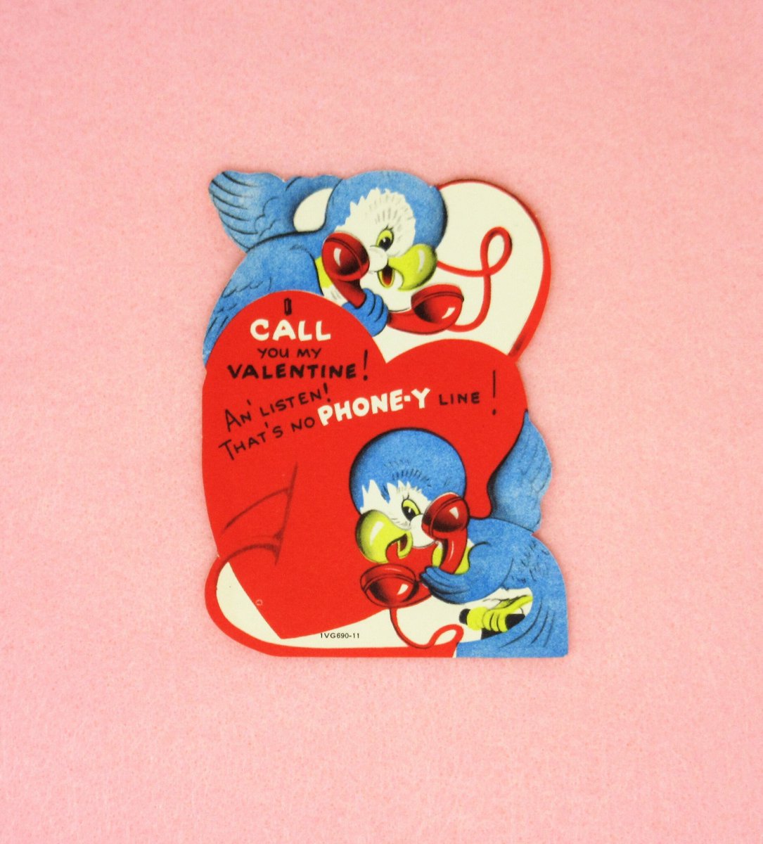 antiquelove22's tweet image. Vintage Unused Happy Valentines Day Card Featuring Blue Parrots Talking to Each Other on the Telephone Perfect for Your Valentine Sweetheart tuppu.net/d213980e #vintage #Etsy #etsyseller #FunnyValentineCard