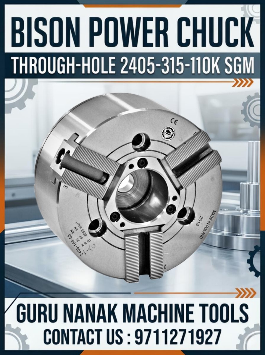 GNMTCHUCKS's tweet image. BISON Power Chuck 2405-315-110K SGM - Strong grip, smooth running, precision results.
Contact us : 9711271927 #bison #powerchuck #machinetools #precisionengineering #gurunanakmachinetools