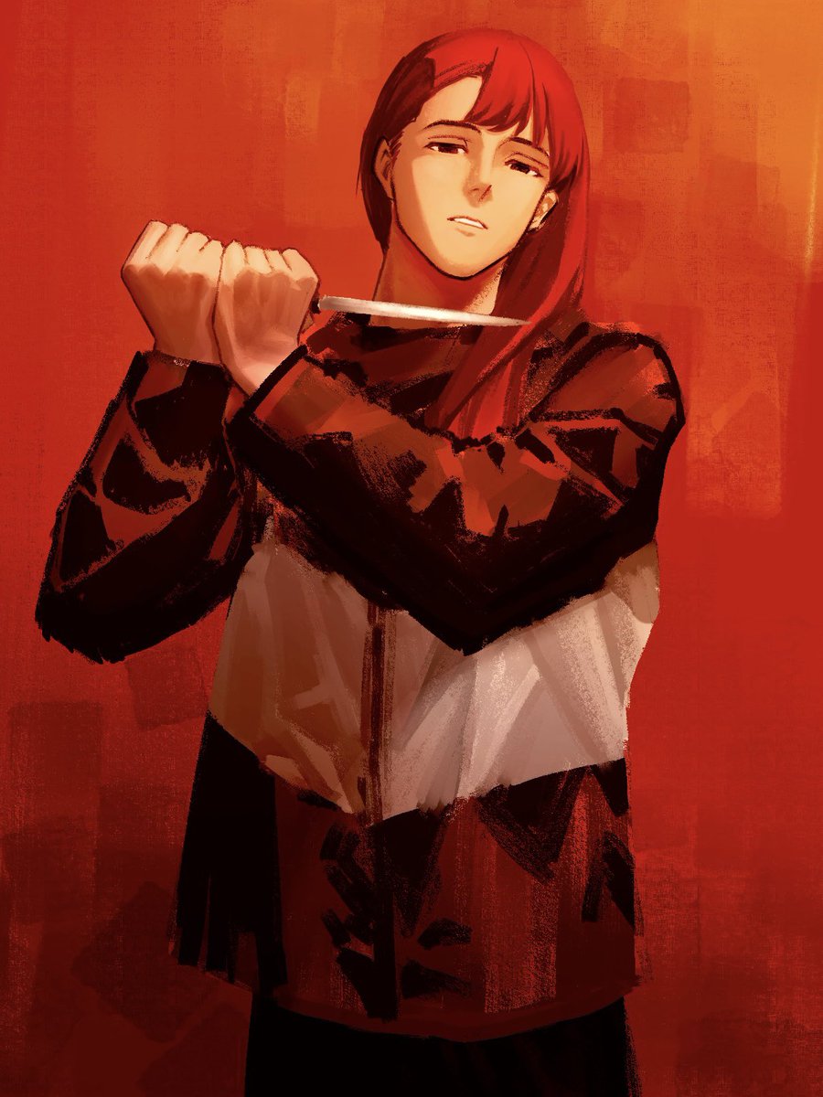 赤い髪の危うい人…