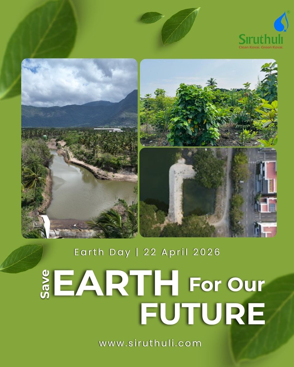 22.04.2026, This Earth Day, let’s go beyond awareness to action. Every tree planted, every drop saved, and every effort made brings us closer to a sustainable future.
#sustainability #saveearth #saveenvironment #siruthuli #savefuture
